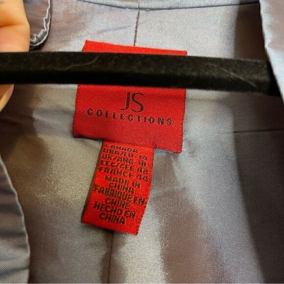 JS Collections 2pc Iridescent Ruched Taffeta Bolero + Gown 14 - Picture 2 of 7